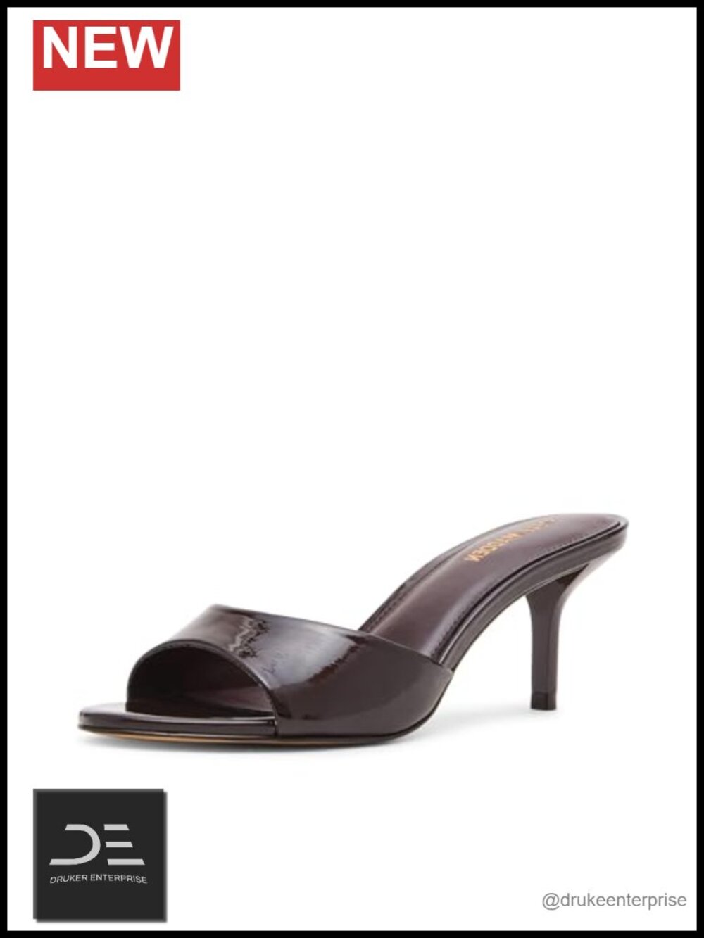 Heeled Sandals for Women Mule Heels Round Toe 3 Inch
